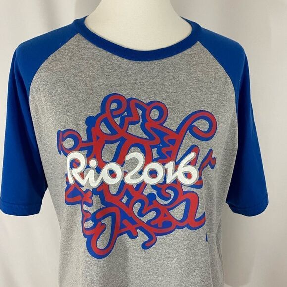 NWOT Rio Olympics 2016 Official Baseball T Shirt - Picture 3 of 8